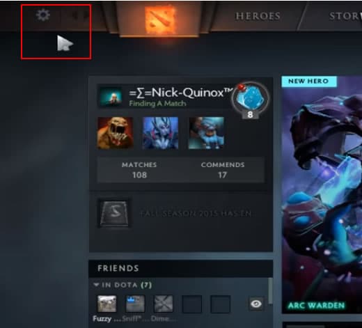 click the gear icon to open Settings click the gear icon to open Settings