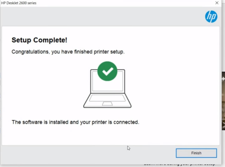When installation is complete When installation is complete
