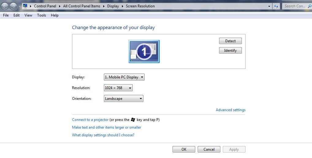 windows monitor settings monitor display settings