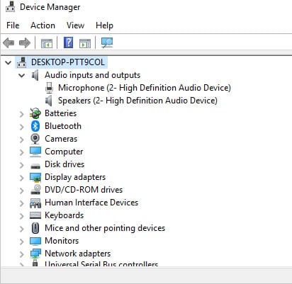 Any problems affecting your devices will be indicated by a yellow caution sign Any problems affecting your devices will be indicated by a yellow caution sign
