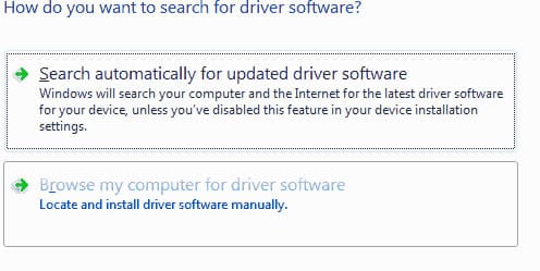 Select Browse My Computer Select Browse My Computer
