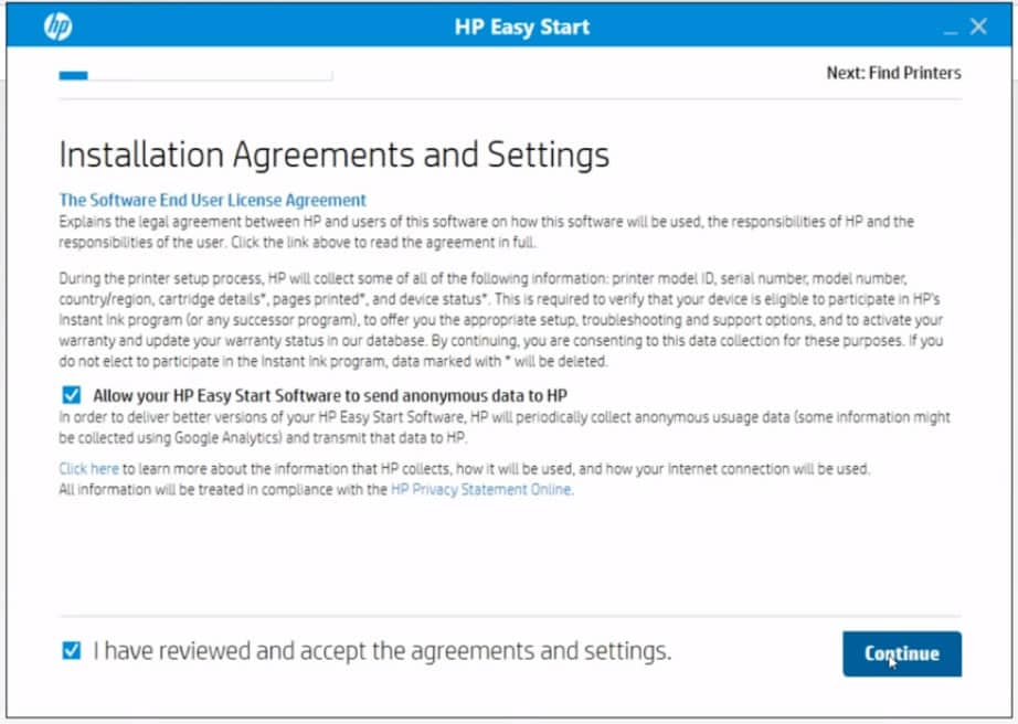 click Continue click Continue