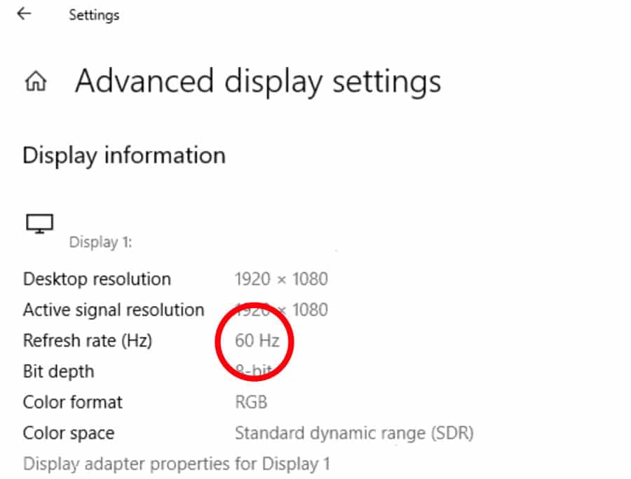 monitor refresh rate adjust refresh rate