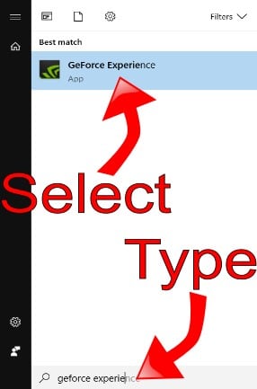 search for GeForce Experience search for GeForce Experience