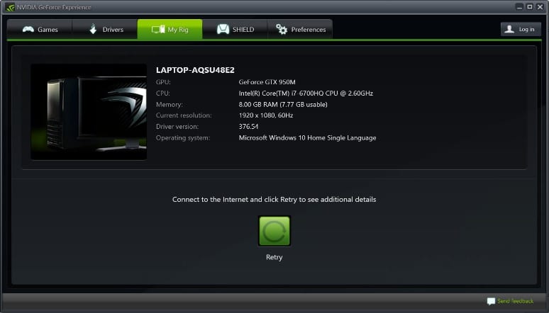 My Rig Tab in GE My Rig Tab in GE