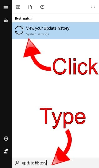 View your Update History View your Update History