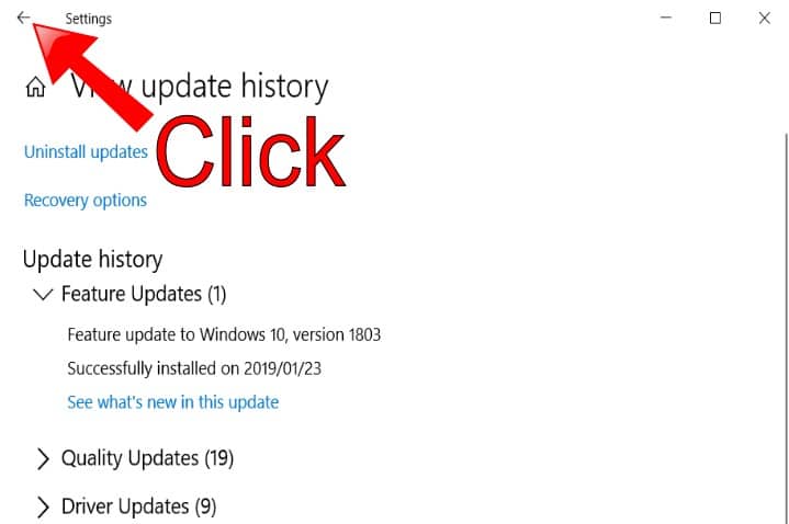 Access Update Settings Access Update Settings