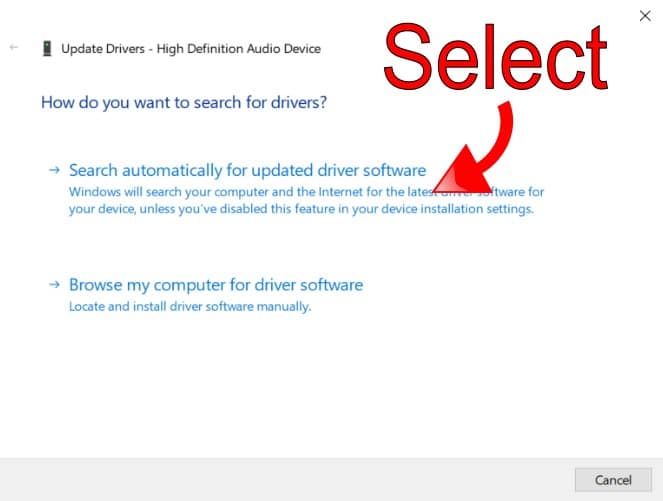 Automatically Search for Updated Driver Software Automatically Search for Updated Driver Software