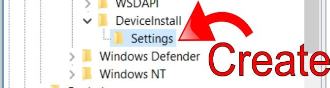 Add Settings Key Add Settings Key