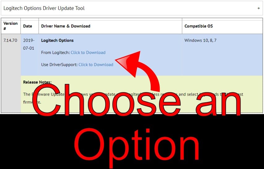 Choose Download Option Choose Download Option