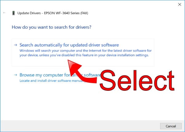 Automatically Search for Driver Automatically Search for Driver