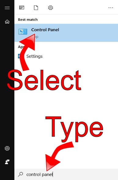 Start Control Panel Start Control Panel