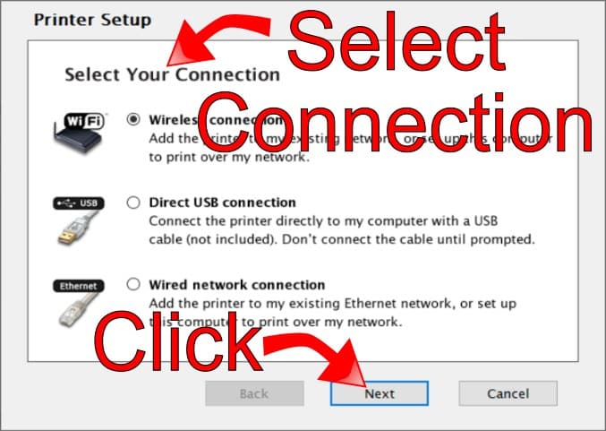 Select Connection Type Select Connection Type