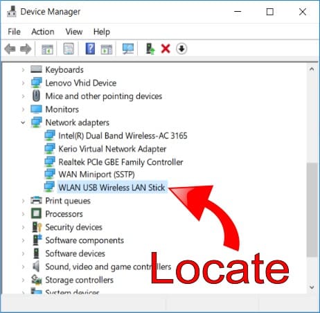 Locate WLAN USB Stick Locate WLAN USB Stick