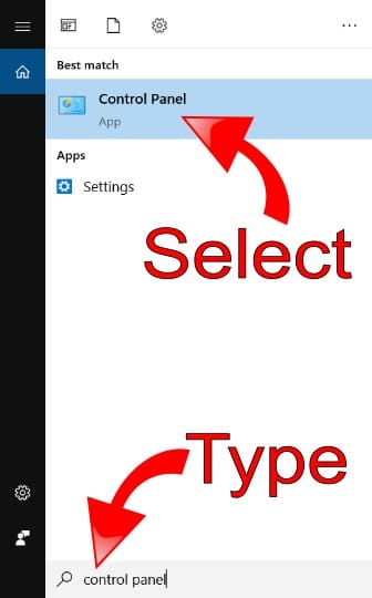 Open Control Panel Open Control Panel
