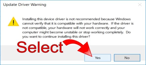 Proceed with Driver Install Proceed with Driver Install