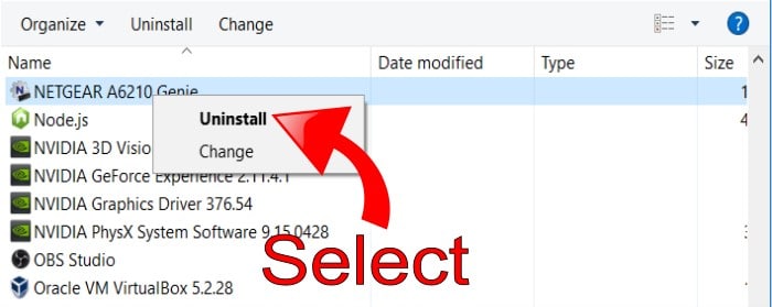 Start Uninstall Process Start Uninstall Process