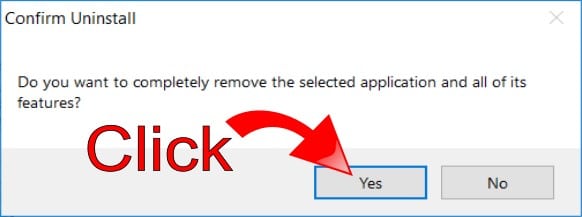 Confirm Uninstall Confirm Uninstall