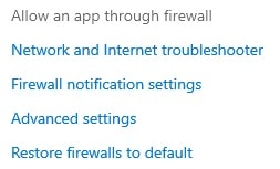 Allow an App Through Firewall Allow an App Through Firewall