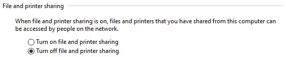Turn On File and Printer Sharing Turn On File and Printer Sharing