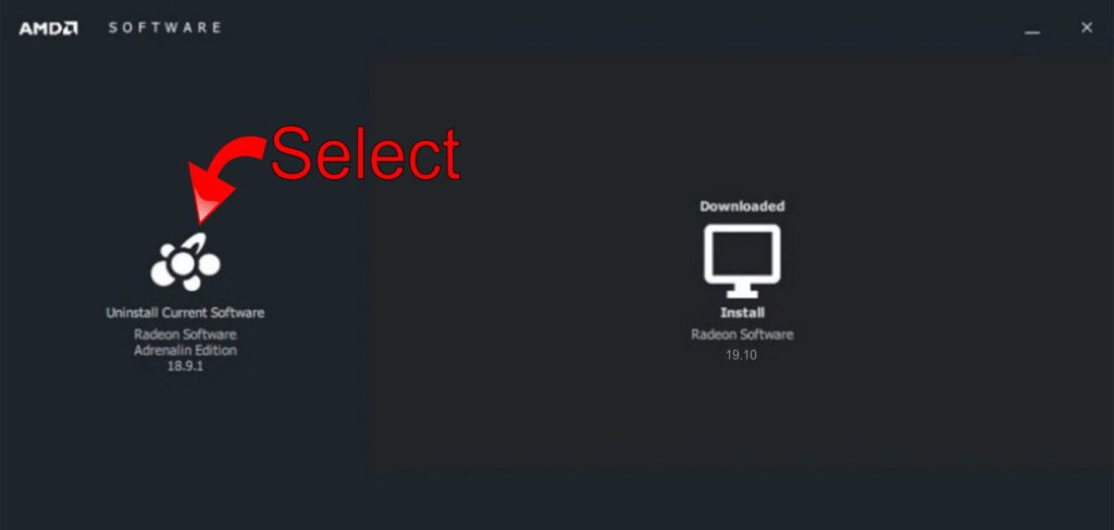 Select Uninstall Old Version Select Uninstall Old Version