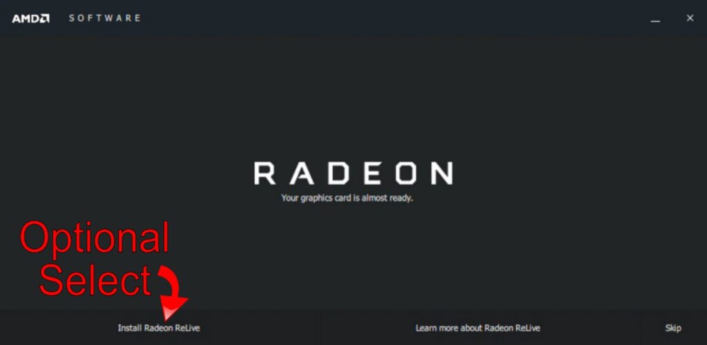 Option to Install Radeon ReLive Option to Install Radeon ReLive