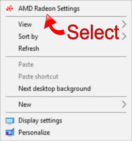 Access Radeon Settings from Desktop Access Radeon Settings from Desktop