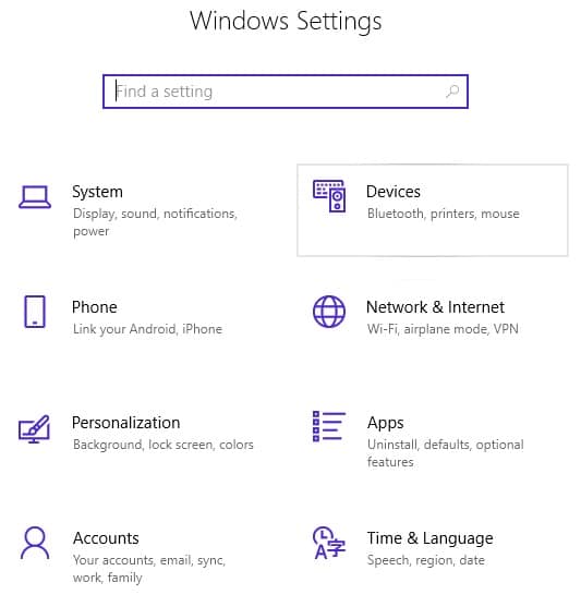 Windows Settings Windows Settings