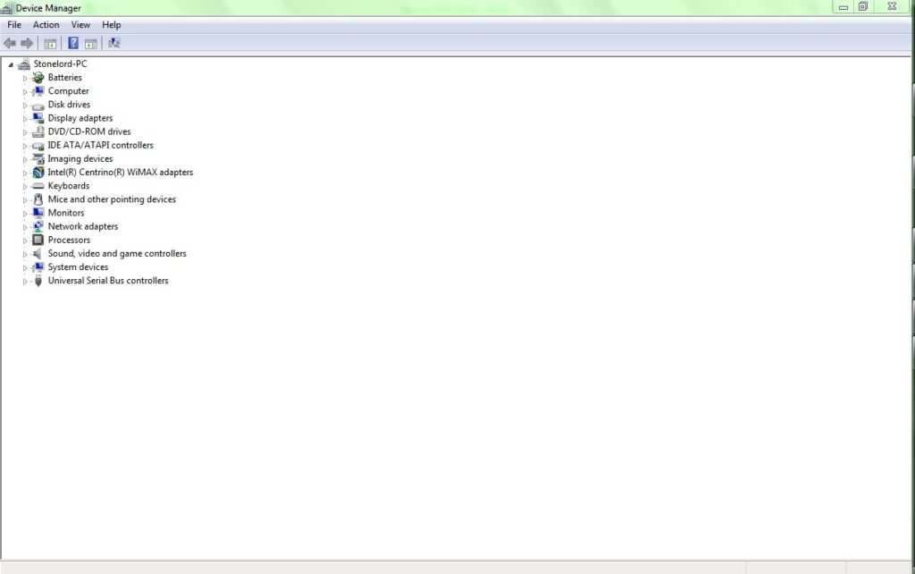 Device Manager from the Start Menu Device Manager from the Start Menu