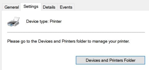 Devices and Printers folder Devices and Printers folder
