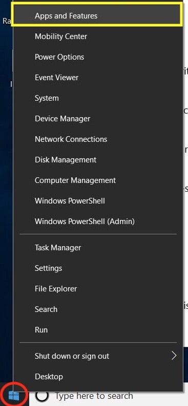 windows media features apps and features