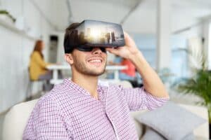 VR headset augmented reality