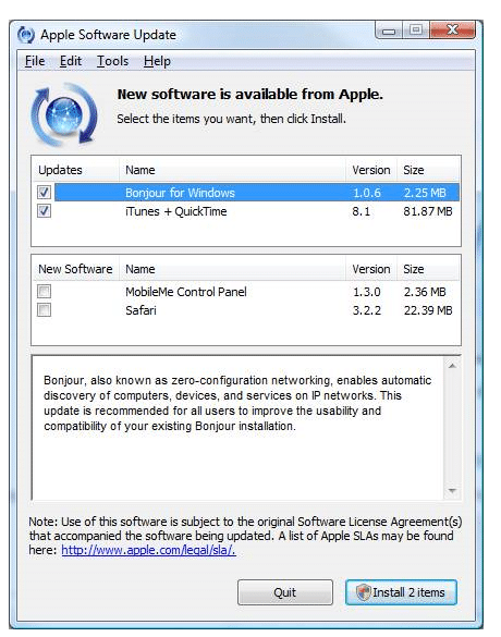 Windows Apple software update Windows Apple software update