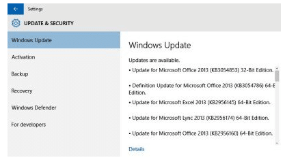 check windows for updates