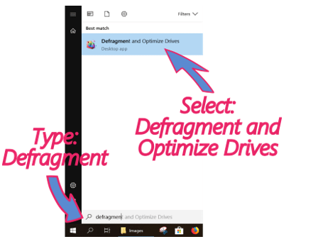 windows 10 defrag process