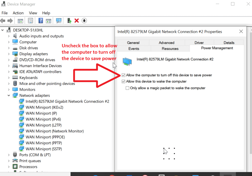 turn off the device to save power