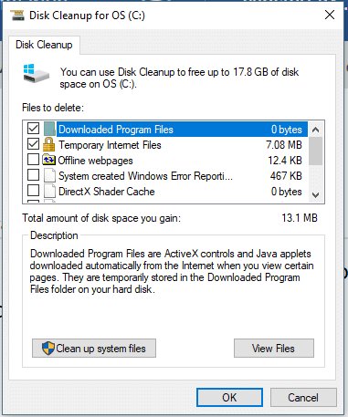 disk cleanup disk cleanup