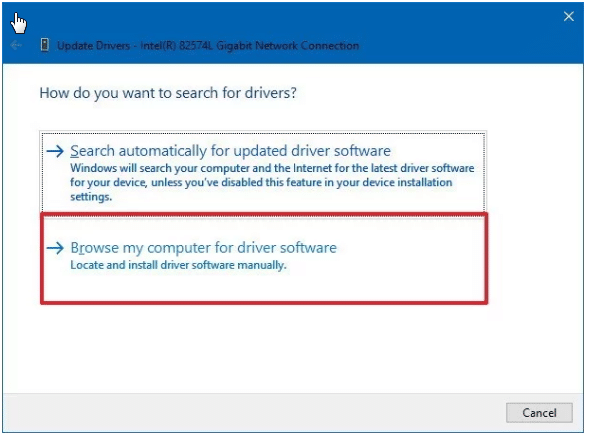 browse computer for drivers Driver Browse