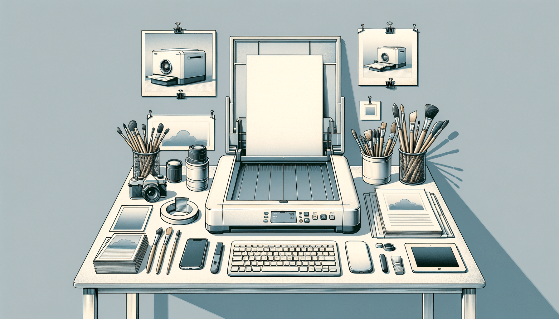 Canon CanoScan LiDE 300 scanner on a desk