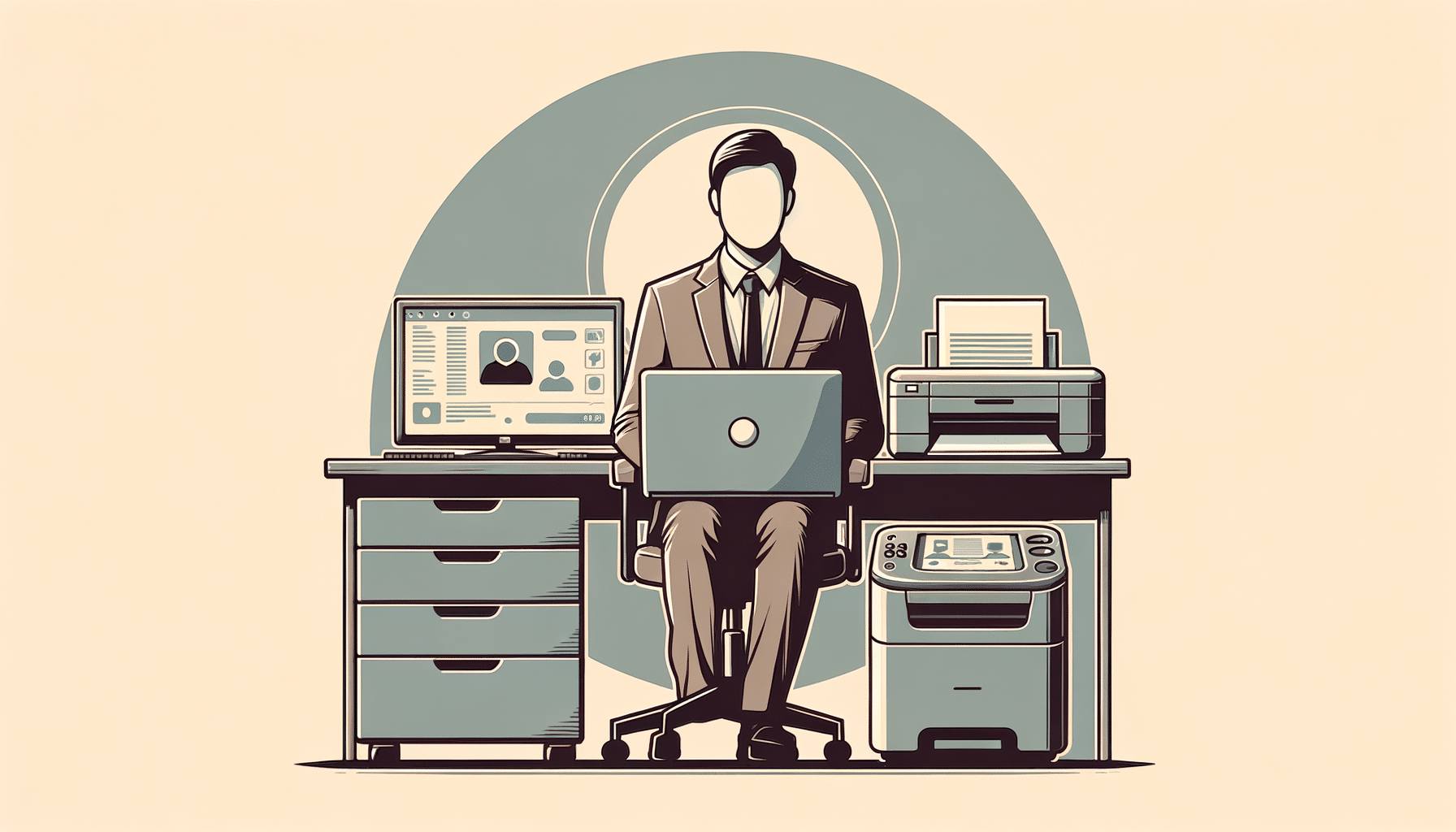 Person at desk updating Xerox WorkCentre 3335 driver