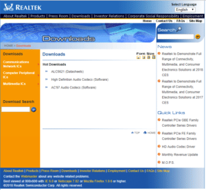 Realtek Download Site for Drivers Realtek Download Site for Drivers