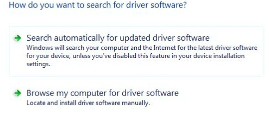 manual driver search