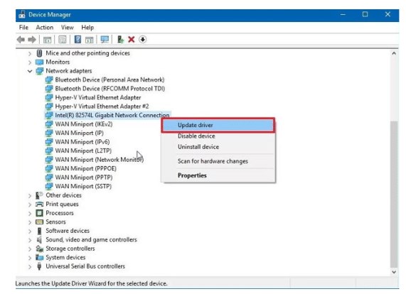 update driver option update driver option