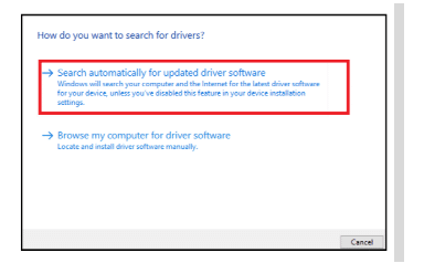 Search Automatically for update driver software Search Automatically for update driver software